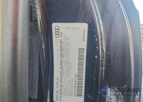 2013 Audi A5 Premium Plus z USA, uszkodzony, nr VIN WAULFAFR6DA057839